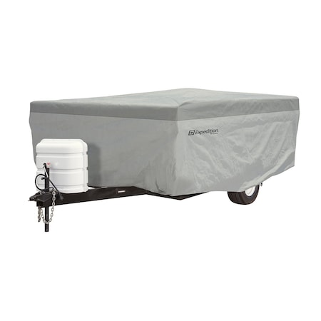 Eevelle EXPEDITION Series, Pop Up Trailer RV Cover, Gray Color, Fits 12-14ft Long RV EXPU1214